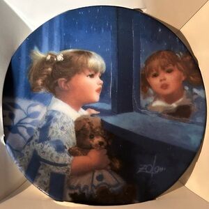 Zolan collectible mini 3.5” plate “window of dreams” 1589 A 1992